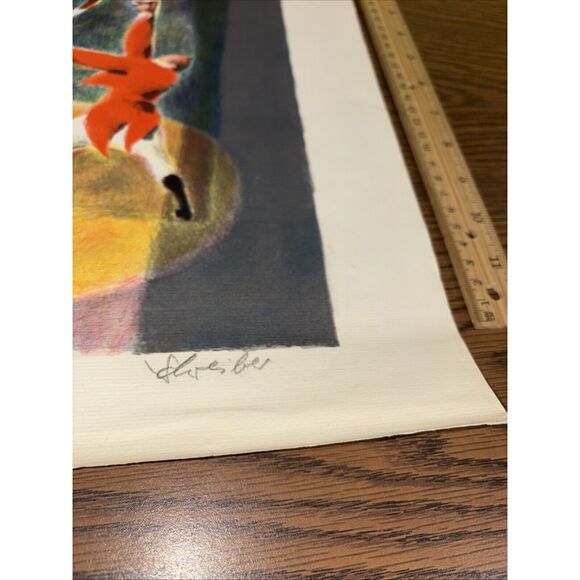 Georges Schreiber Signed Lithograph: Ringmaster - Circus Acrobat Acrobatics - Picture 2 of 16